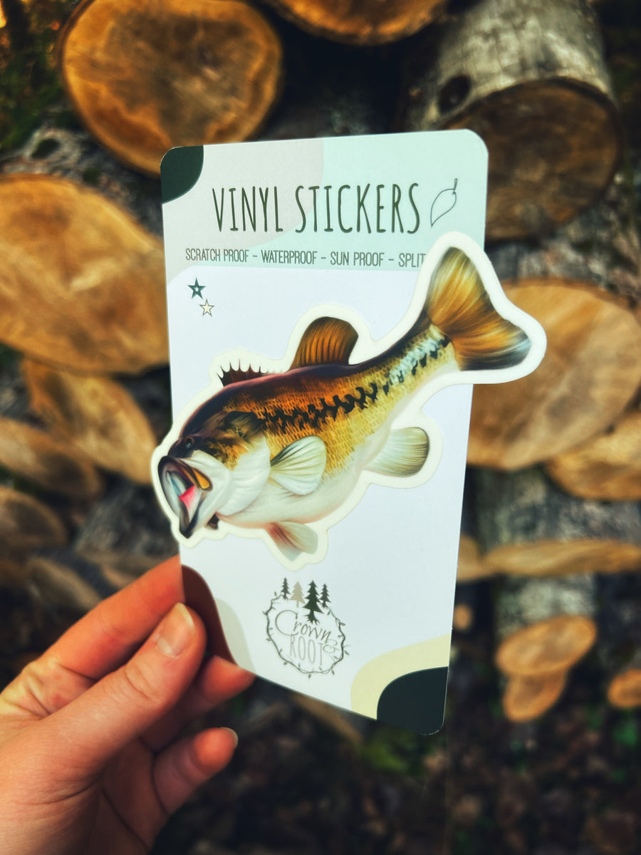 LARGEMOUTH BASS Sticker – Crown and Root